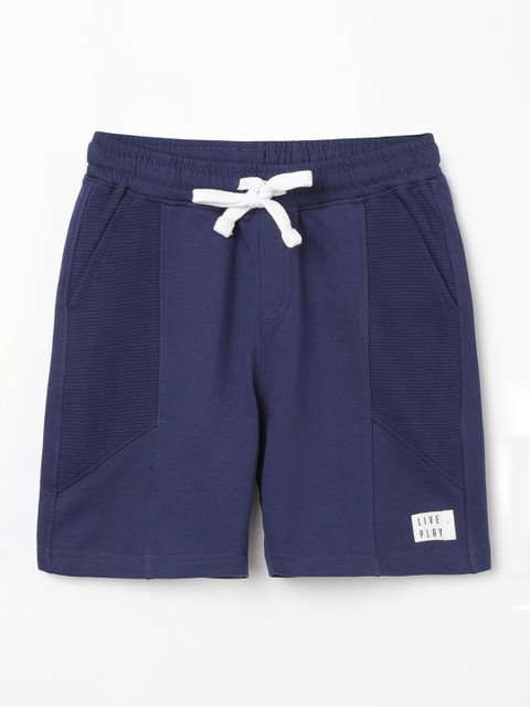 

Fame Forever by Lifestyle Boys Navy Blue Solid Regular Fit Regular Shorts