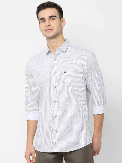 

Allen Solly Men Grey Slim Fit Printed Casual Shirt