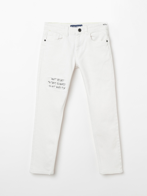 

Fame Forever by Lifestyle Boys White Skinny Fit Mid-Rise Clean Look Jeans