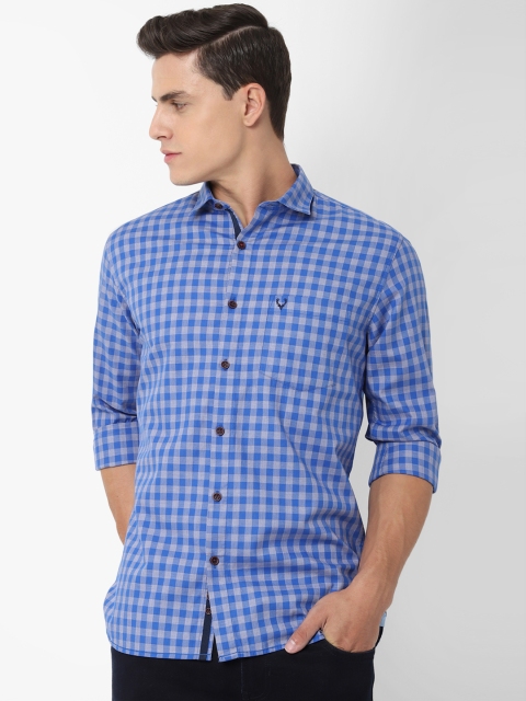 

Allen Solly Men Blue Slim Fit Checked Casual Shirt