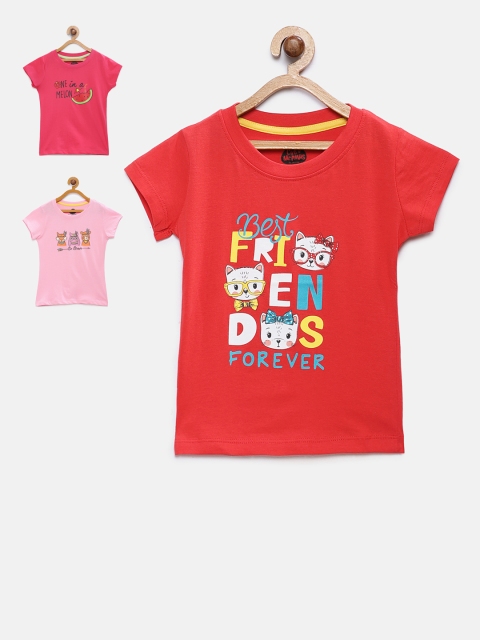 

Cub McPaws Girls Pink Printed Round Neck T-shirt