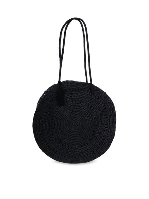

Diwaah Black Self Design Shoulder Bag