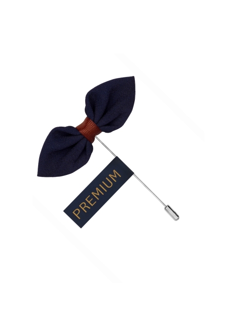 

PELUCHE Unisex Blue & Brown The Elegant Bow Lapel Pin