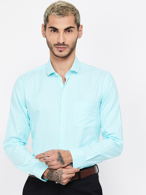 

CODE by Lifestyle Men Blue Slim Fit Solid Casual Shirt