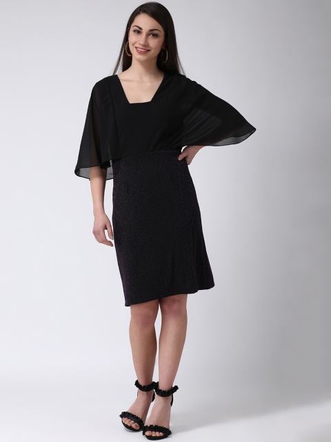 

Latin Quarters Women Black Embellished Sheath Dress
