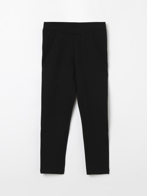 

Bossini Girls Black Solid Ankle-Length Leggings