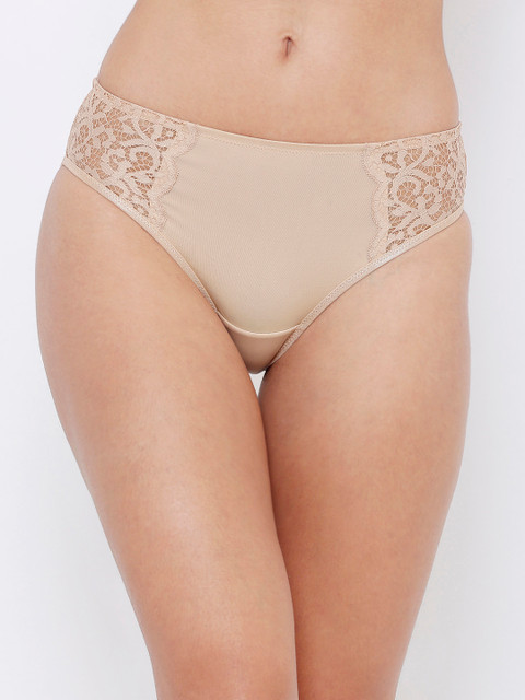 

Soie Women Nude-Coloured Solid Lace Hipster Briefs FP-1609NUDE