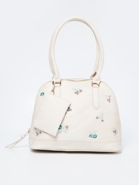 

Ginger by Lifestyle Cream-Coloured Solid Shoulder Bag