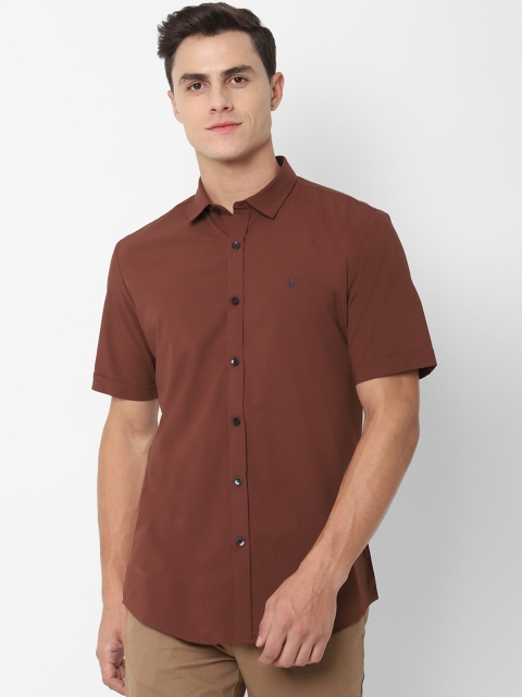 

Allen Solly Men Brown Slim Fit Solid Casual Shirt