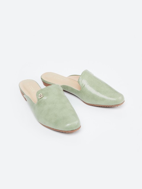 

CODE by Lifestyle Women Green Solid Mules