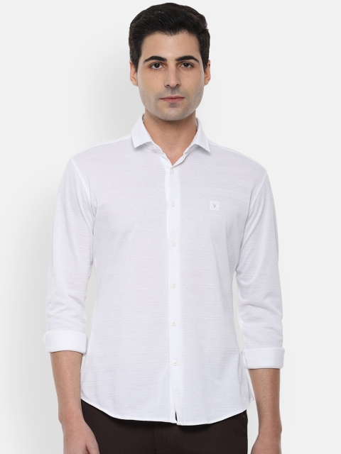 

Van Heusen Sport Men White Slim Fit Solid Casual Shirt