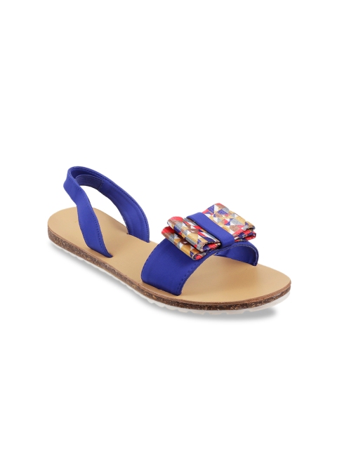 

Metro Women Blue Solid Open Toe Flats
