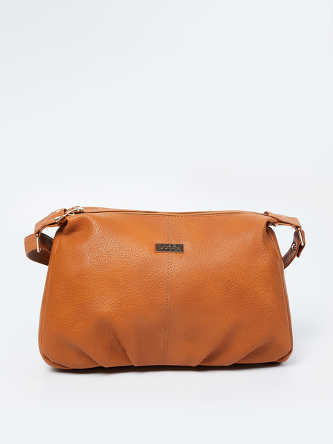 

CODE by Lifestyle Tan Solid Sling Bag