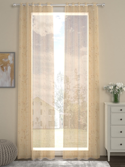 

ROSARA HOME Copper-Toned Set of 2 Long Door Curtains