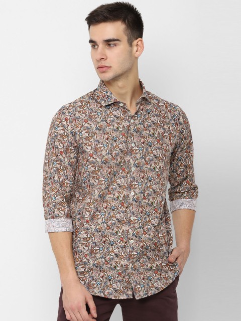 

SIMON CARTER LONDON Men Brown Slim Fit Printed Casual Shirt