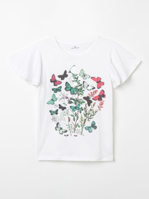 

Fame Forever by Lifestyle Girls White Printed Pure Cotton Top
