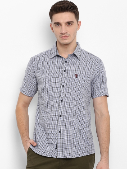 

Red Tape Men Blue Regular Fit Checked Casual Shirt