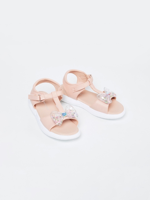

Fame Forever by Lifestyle Girls Pink Solid Open Toe Flats