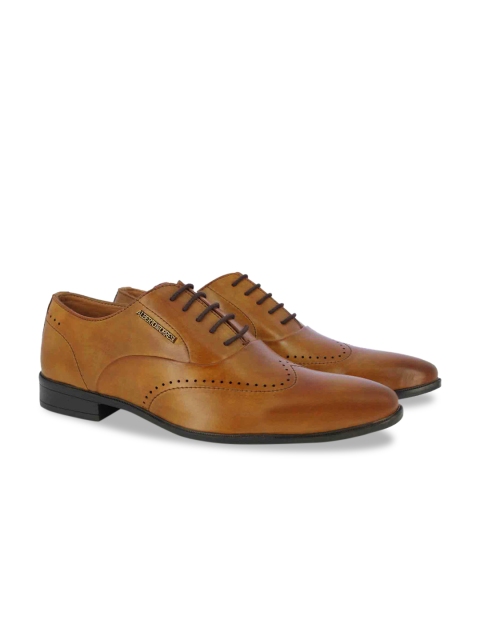

Alberto Torresi Men Tan Brown Solid Leather Formal Oxfords