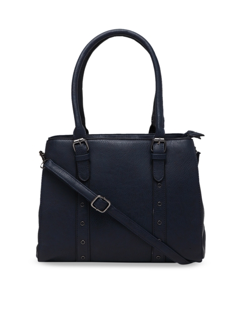 

Ladida Blue Textured Handheld Bag