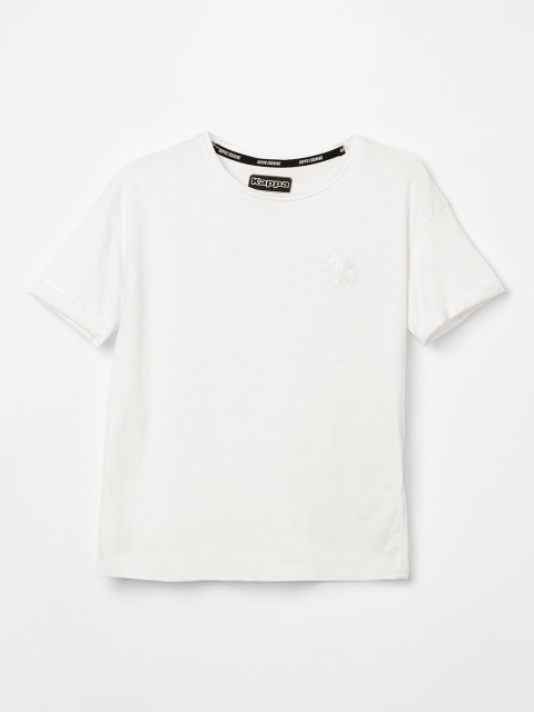 

Kappa Girls White Solid Knitted Pure Cotton Top