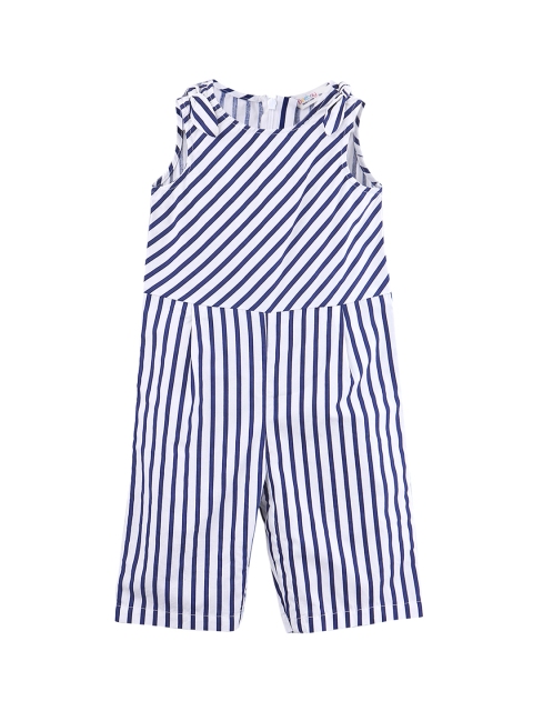 

Beebay Infant Girls Navy Blue & White Striped Basic Jumpsuit
