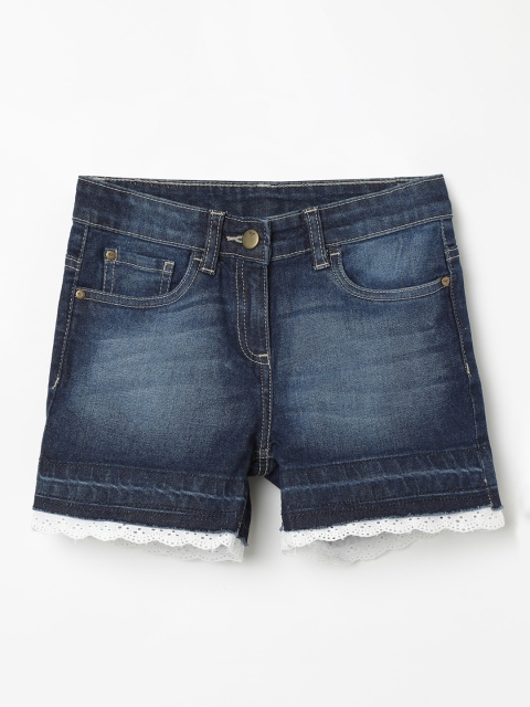 

Fame Forever by Lifestyle Girls Blue Washed Regular Fit Denim Shorts