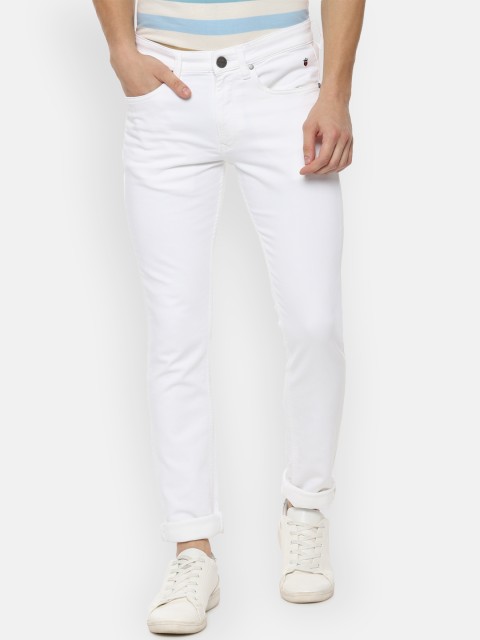 

Louis Philippe Jeans Men White Slim Fit Mid-Rise Clean Look Stretchable Jeans