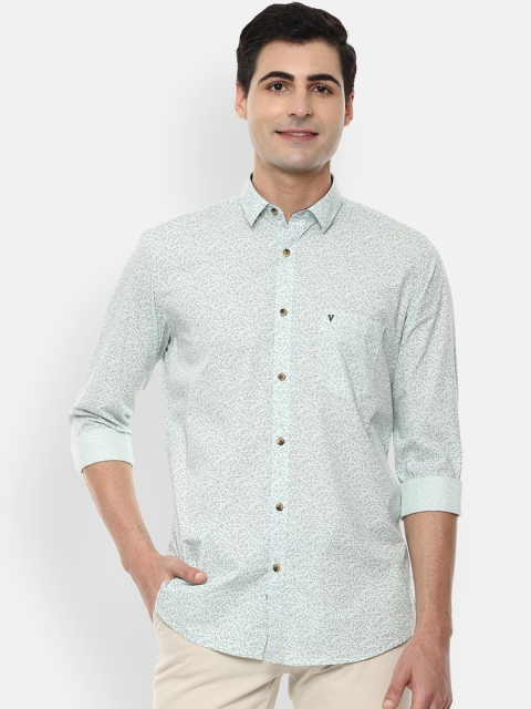 

Van Heusen Sport Men Sea Green Slim Fit Printed Casual Shirt