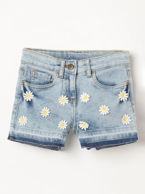 

Fame Forever by Lifestyle Girls Blue Washed Regular Fit Denim Shorts