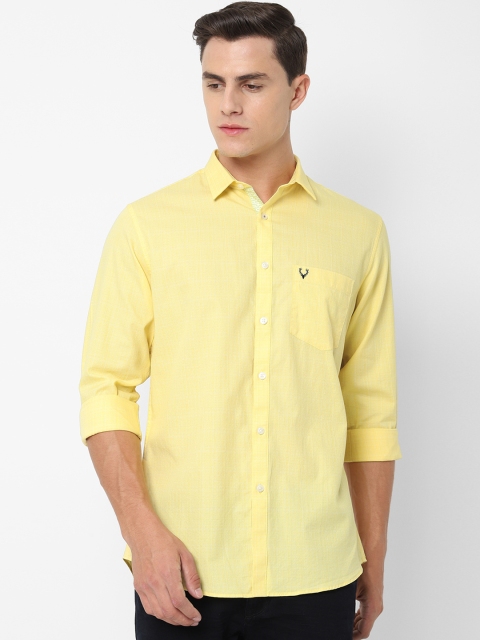 

Allen Solly Men Yellow Slim Fit Solid Casual Shirt