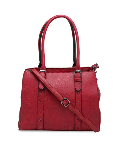 

Ladida Maroon Solid Handheld Bag