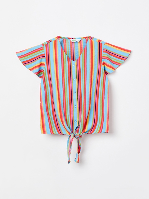 

Bossini Girls Multicoloured Candy Striped Top, Multi