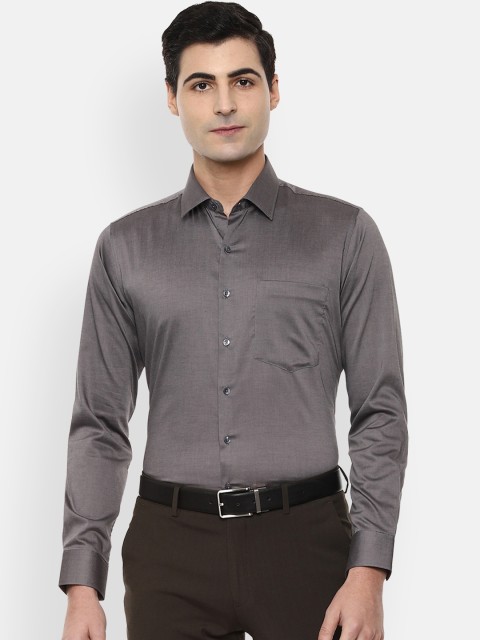 

Van Heusen Men Grey Slim Fit Solid Formal Shirt