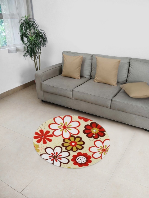 

Cortina Beige Printed Round Doormat
