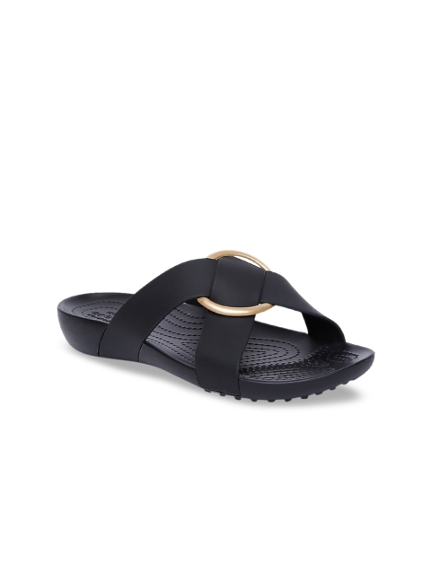 

Crocs Women Black Solid Sliders