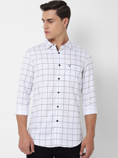 

Allen Solly Men White & Black Slim Fit Checked Casual Shirt