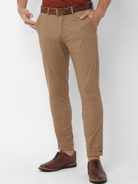 

Allen Solly Men Khaki Slim Fit Self Design Chinos