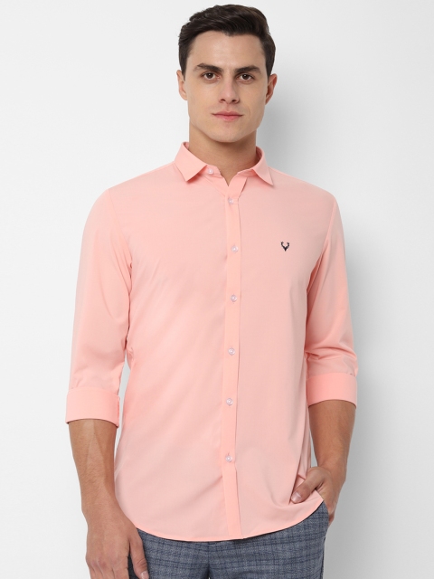

Allen Solly Men Peach-Coloured Slim Fit Solid Casual Shirt