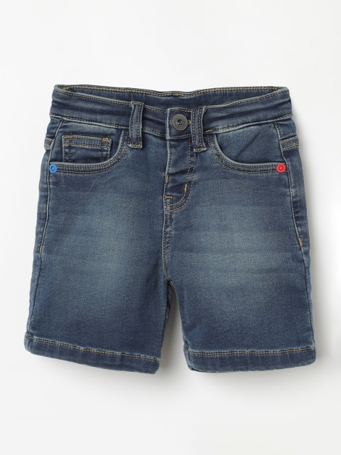 

Juniors by Lifestyle Boys Blue Washed Regular Fit Denim Shorts