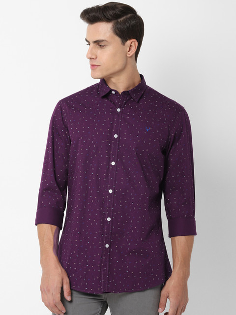 

Allen Solly Sport Men Purple Regular Fit Printed Casual Shirt