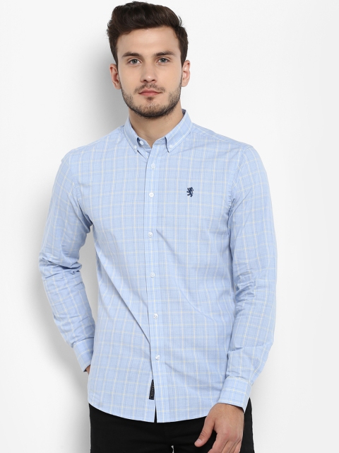 

Red Tape Men Blue Regular Fit Checked Casual Shirt