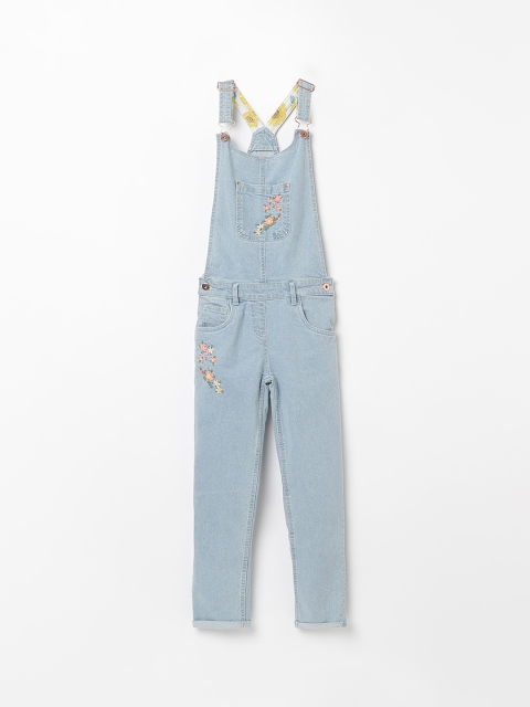 

Fame Forever by Lifestyle Girls Blue Solid Denim Dungarees