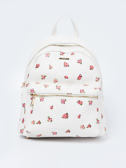 

Ginger by Lifestyle Women White Graphic Backpack