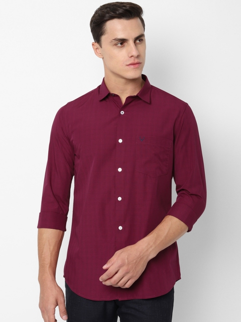 

Allen Solly Men Maroon Slim Fit Checked Casual Shirt