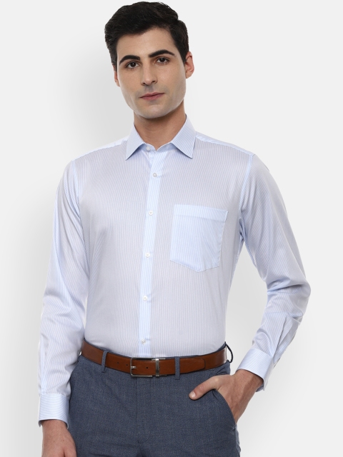 

Van Heusen Men Blue Regular Fit Striped Formal Shirt