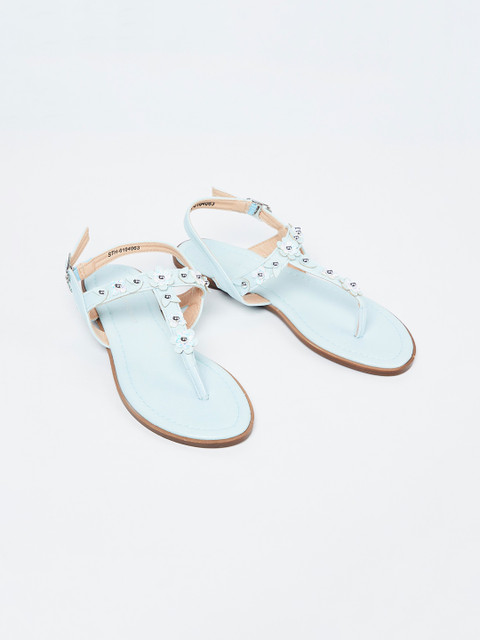 

Fame Forever by Lifestyle Girls Blue Solid T-Strap Flats