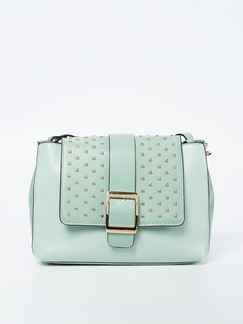 

Ginger by Lifestyle Green Solid Satchel