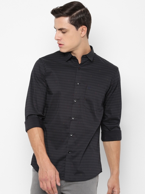Allen Solly Men Black Slim Fit Printed Casual Shirt