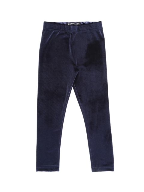 

De Moza Girls Navy Blue Solid Ankle-Length Leggings